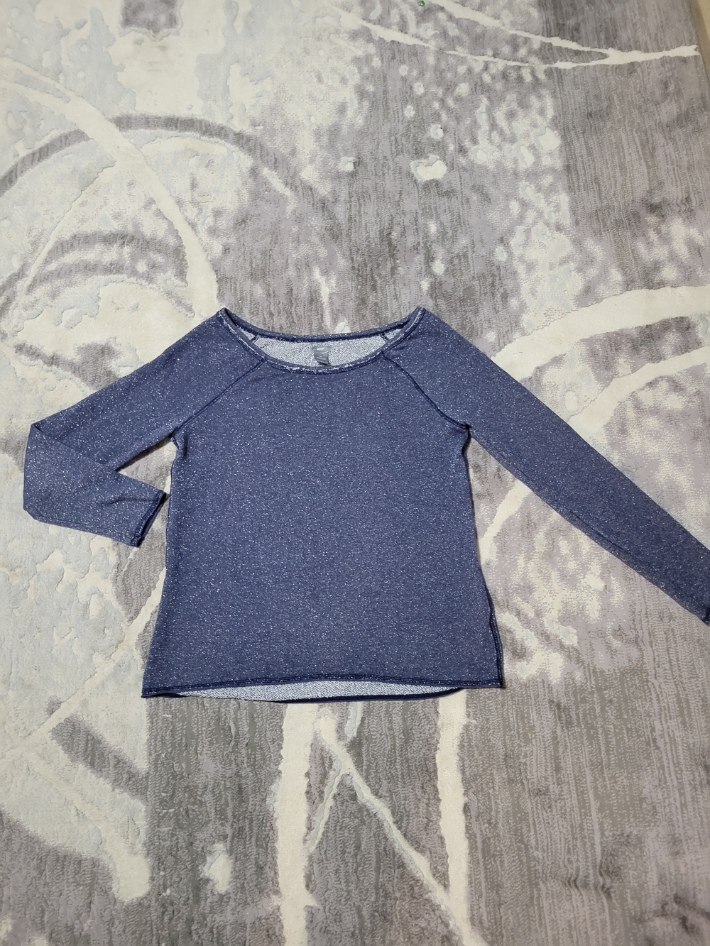 aerie Sparkle Crewneck Sweater - Navy Blue Size M
